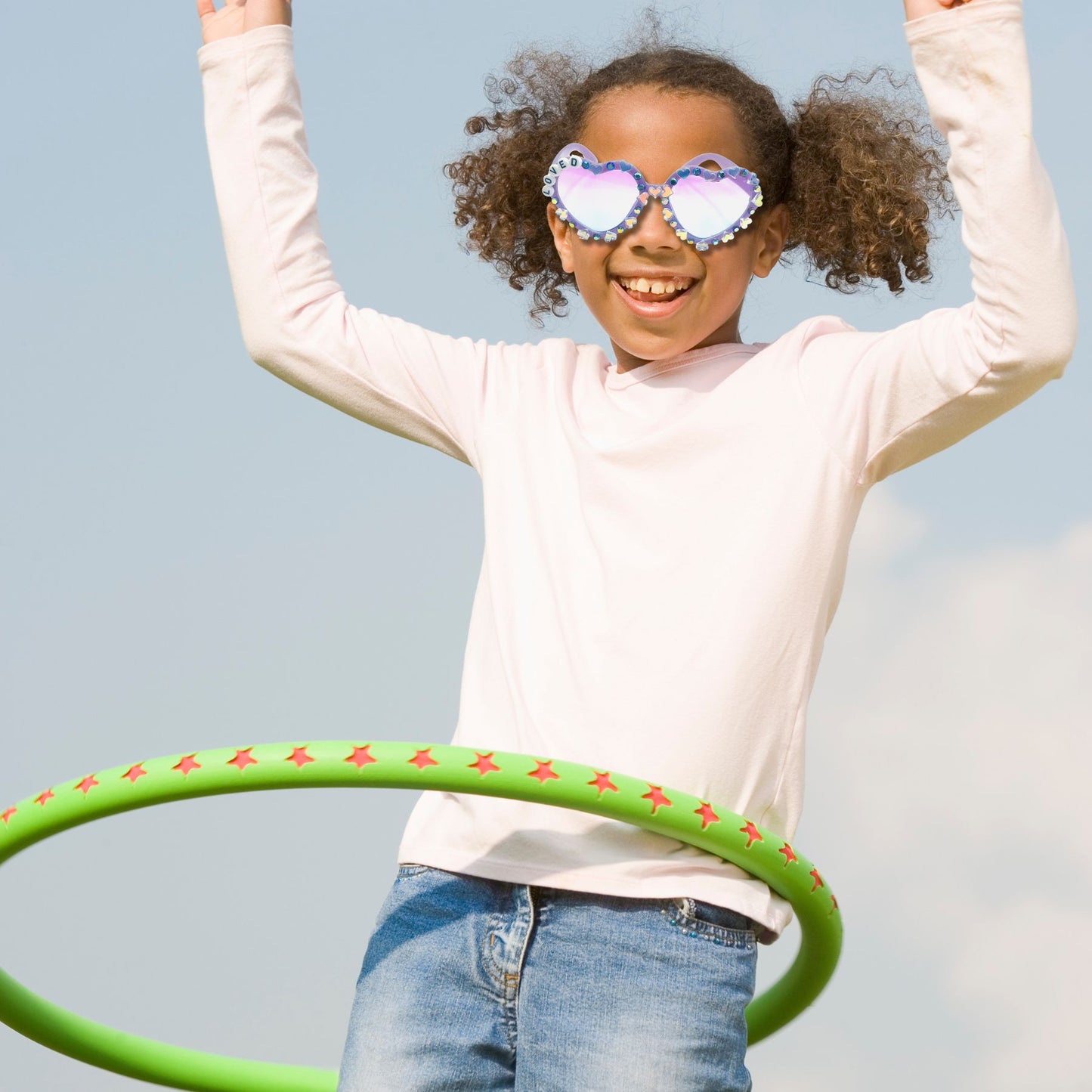 Loved Heart and Rhinestone Kids Sunglasses