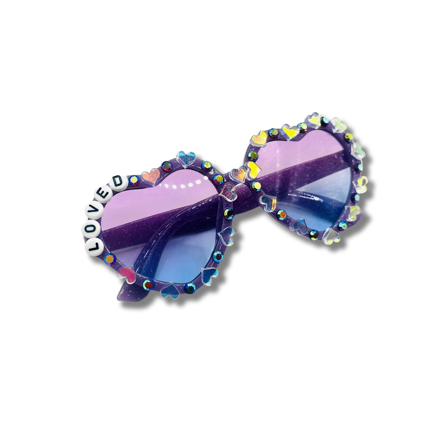 Loved Heart and Rhinestone Kids Sunglasses