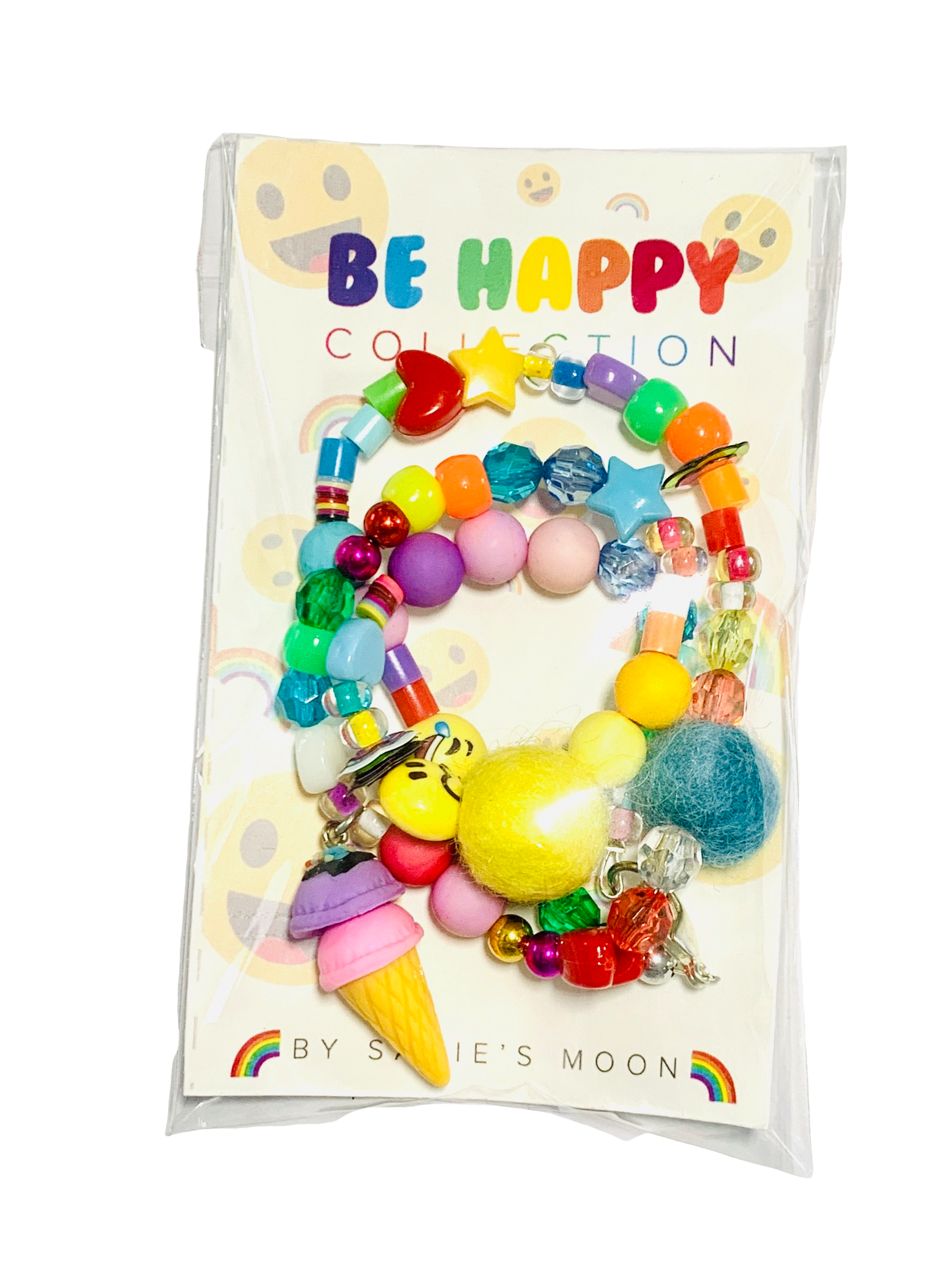 Be Happy Ocean Jar Beaded Necklace