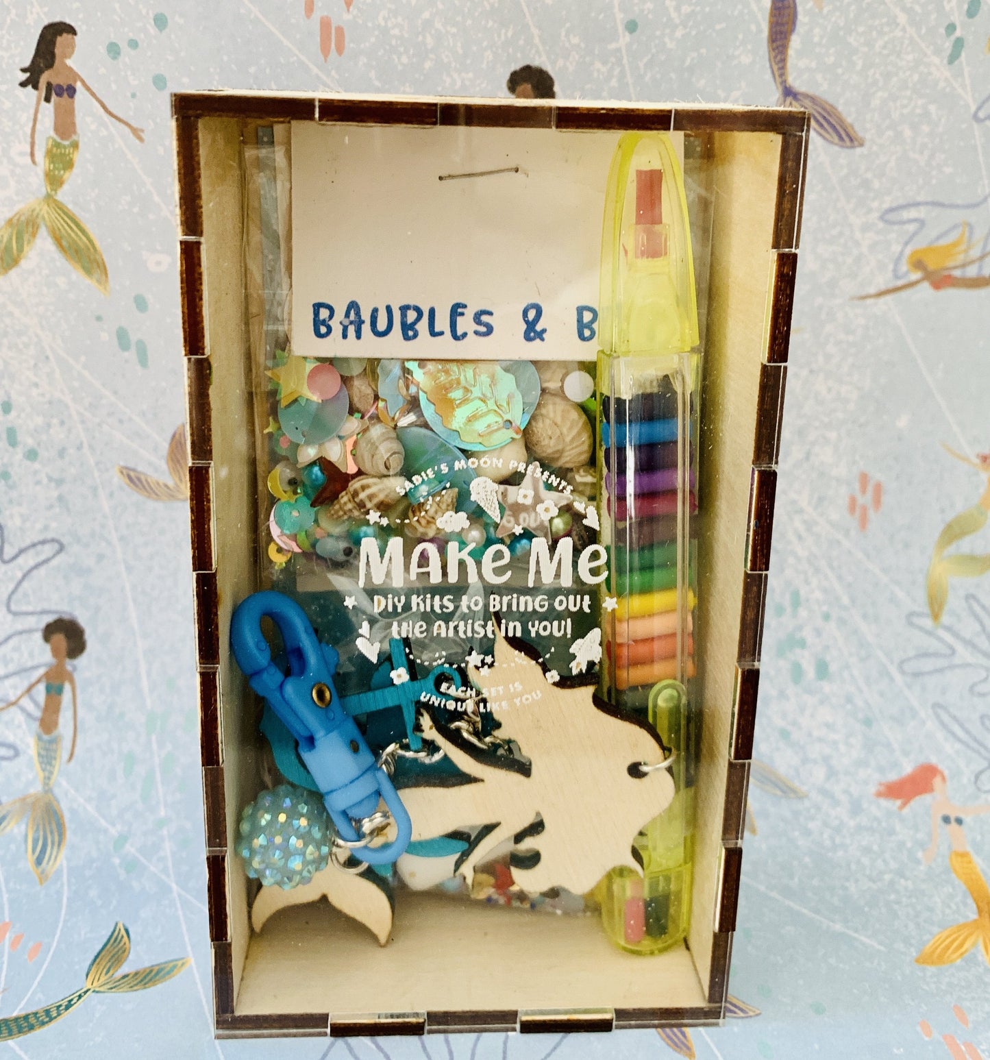 DIY Mermaid Backpack Clip/Keychain Kit