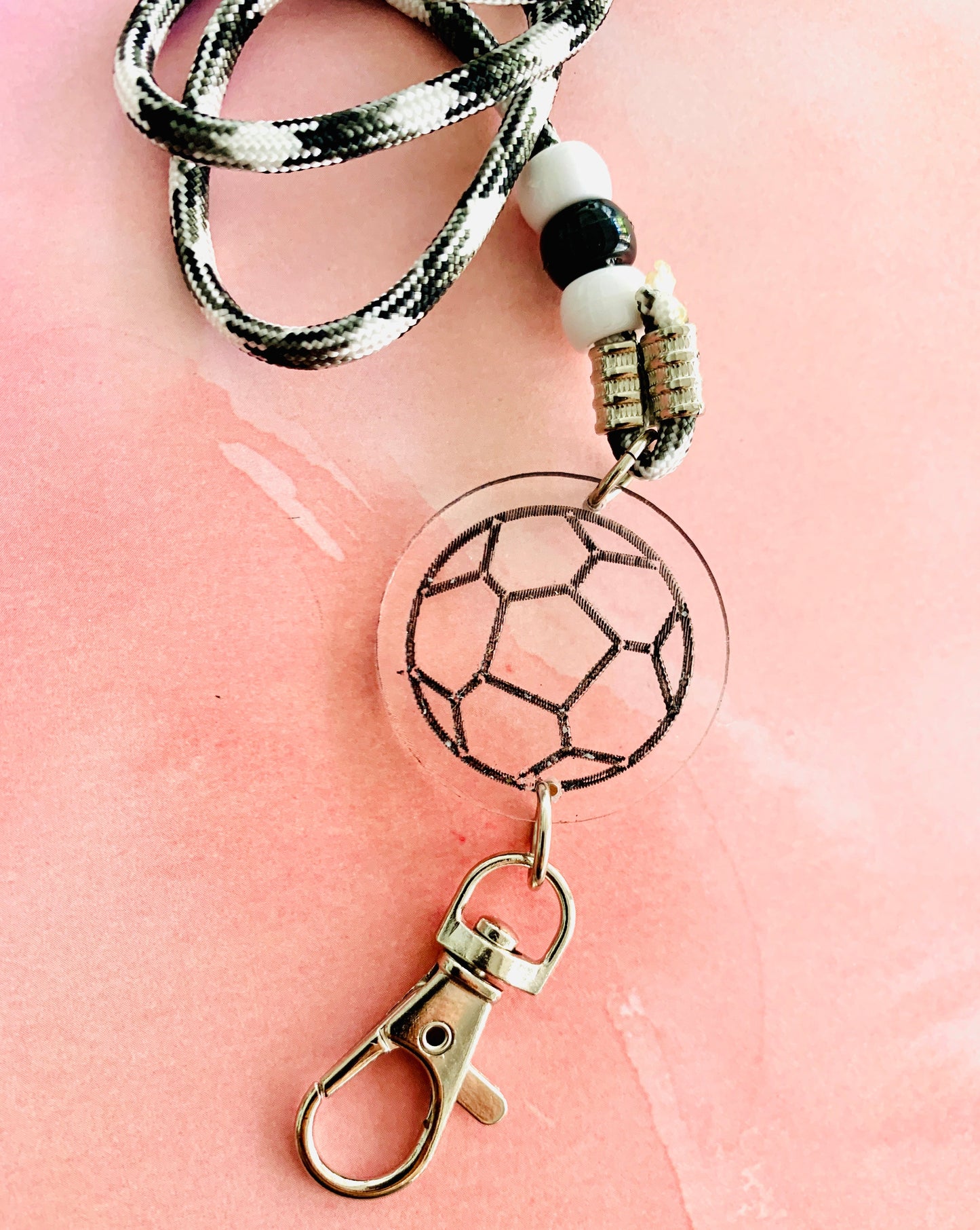 Soccer Ball Paracord Mask Chain Kids or Adults