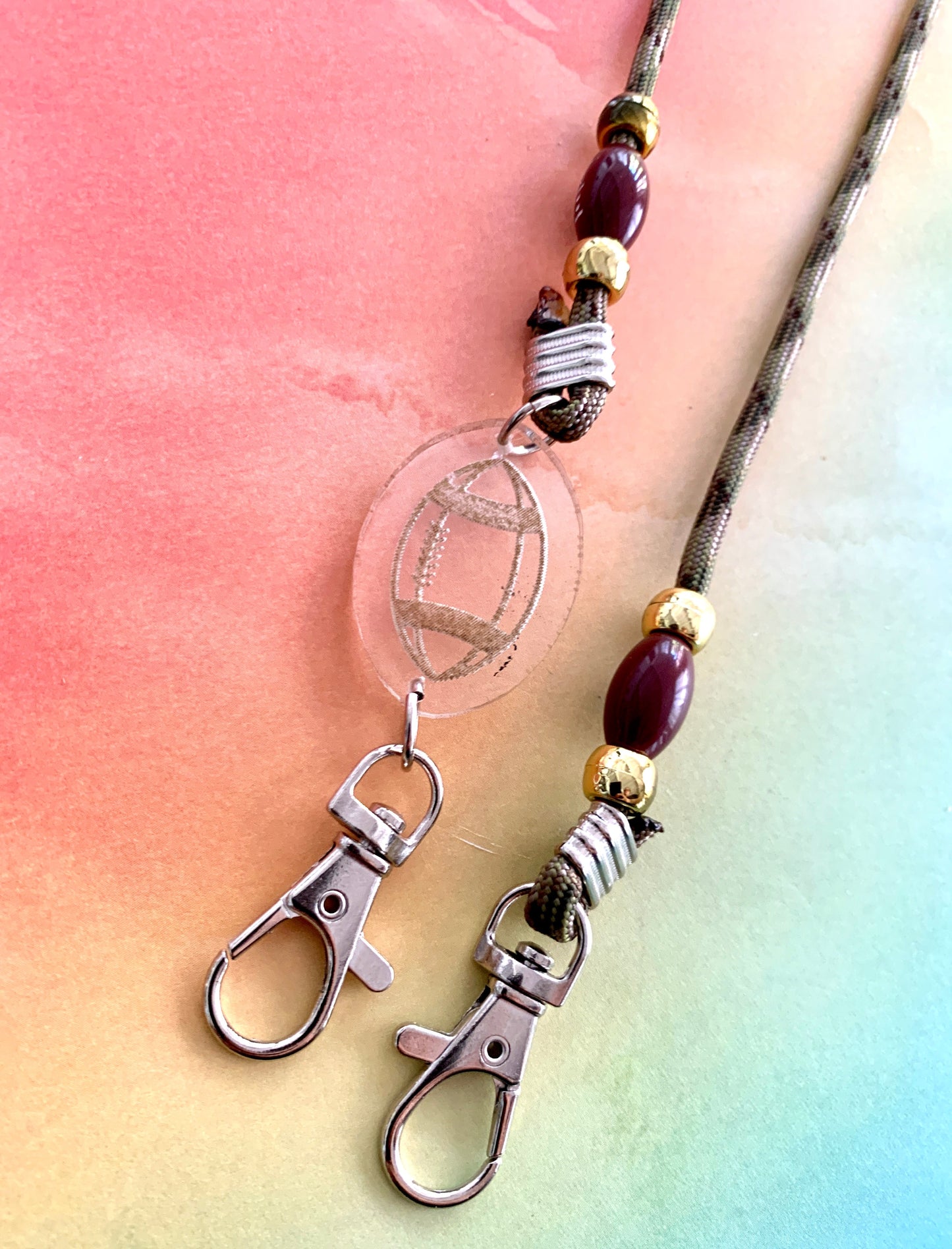 Football Paracord Mask Chain Kids or Adults