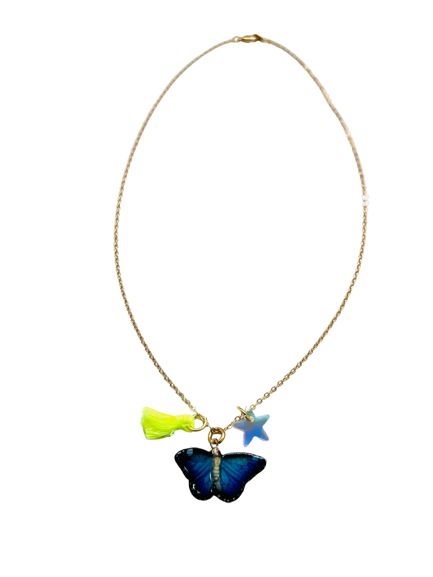 Blue Butterfly Lil' Critters Necklace