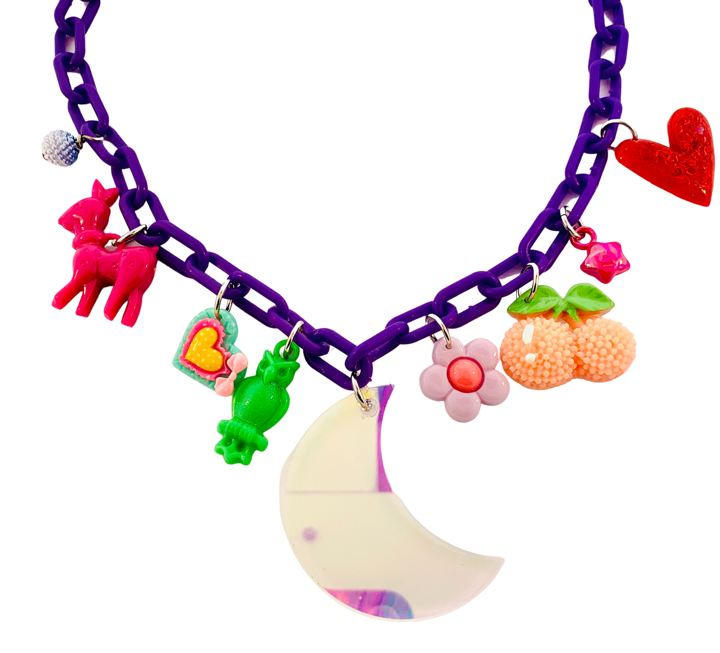 Charm-Tastic Iridescent Moon Necklace