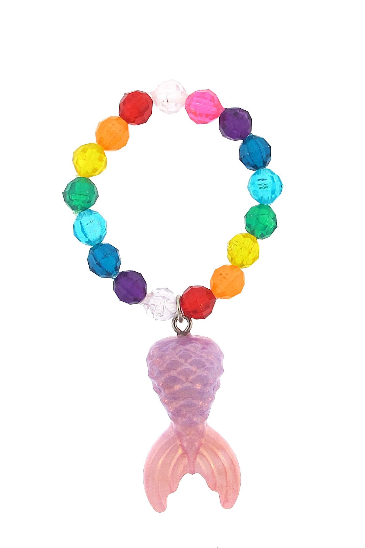 Mermaid Tail Rainbow Resin Stretch Bracelet – Sadie's Moon