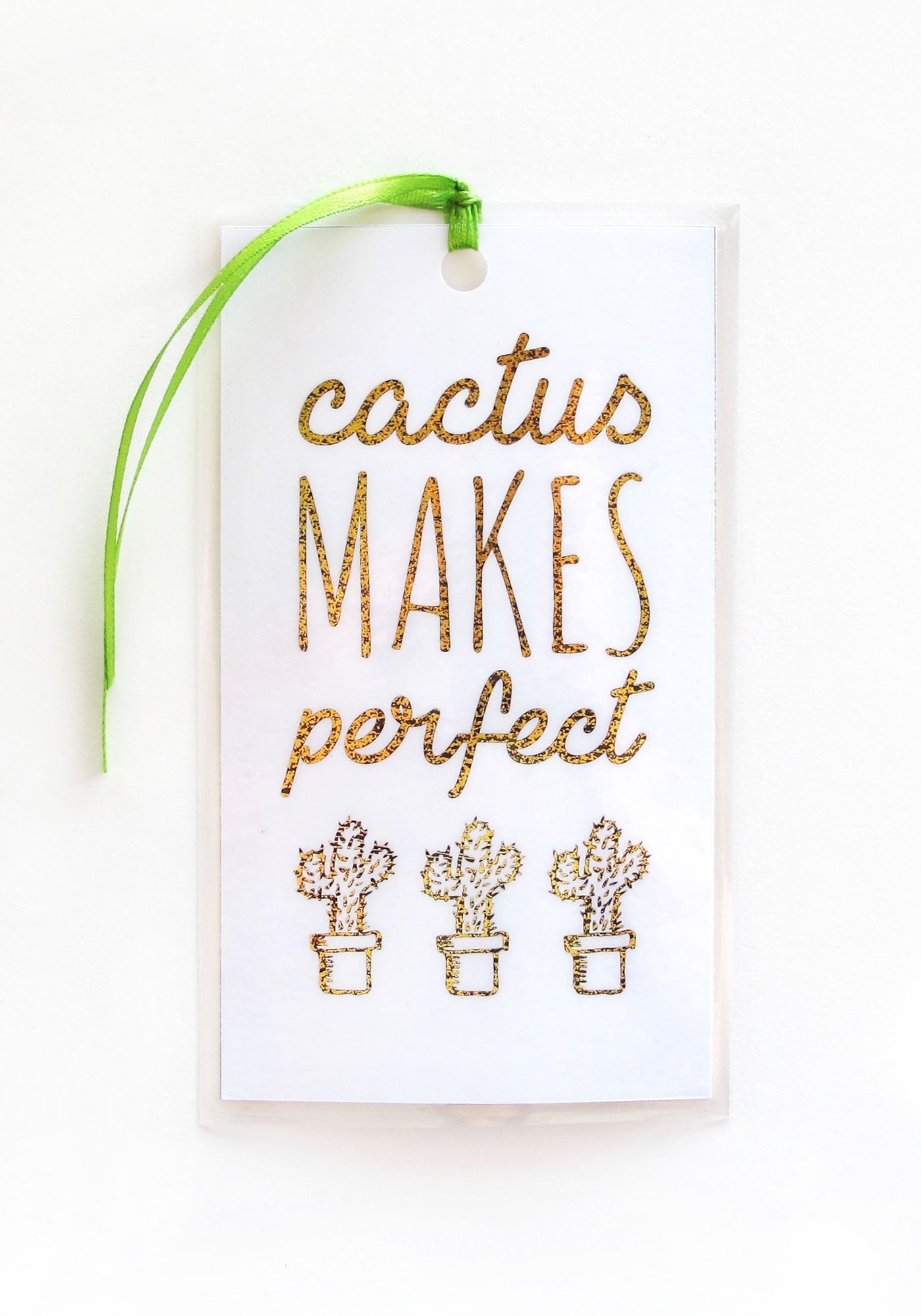 Cactus Resin Necklace + Bookmark