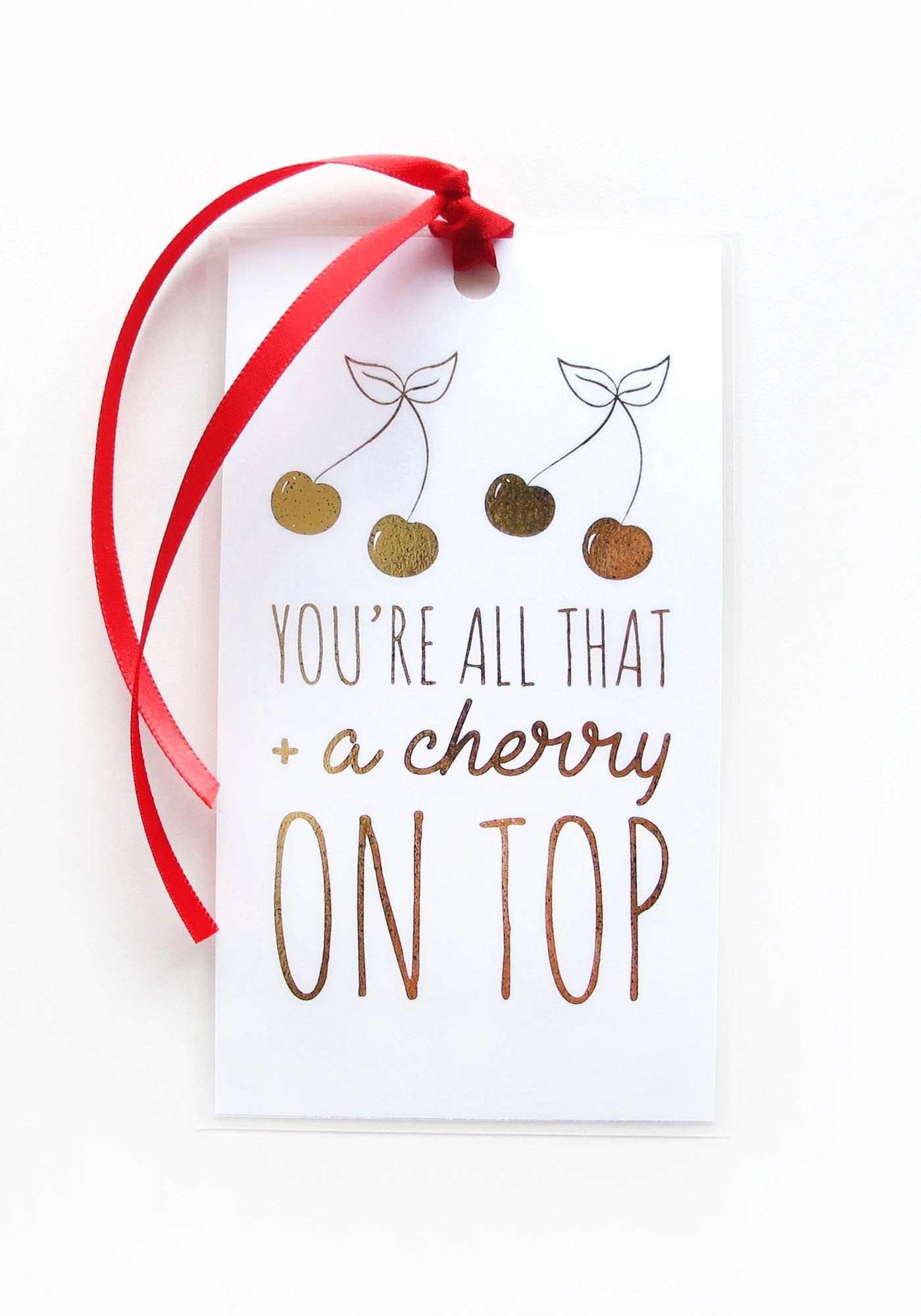 Cherry Resin Necklace + Bookmark