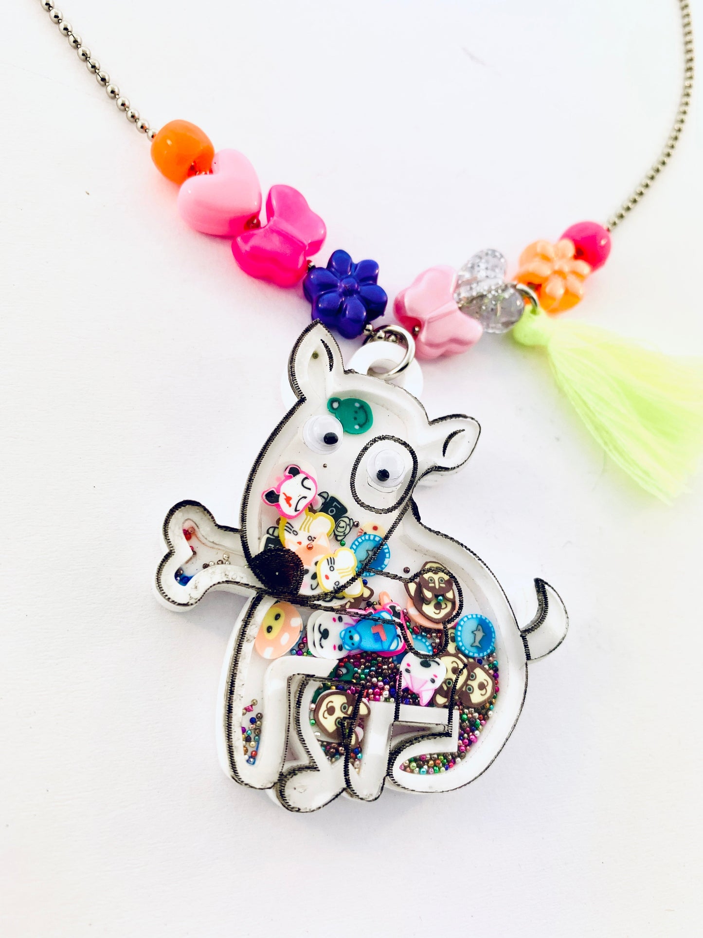 Dog shaker necklace on ballchain