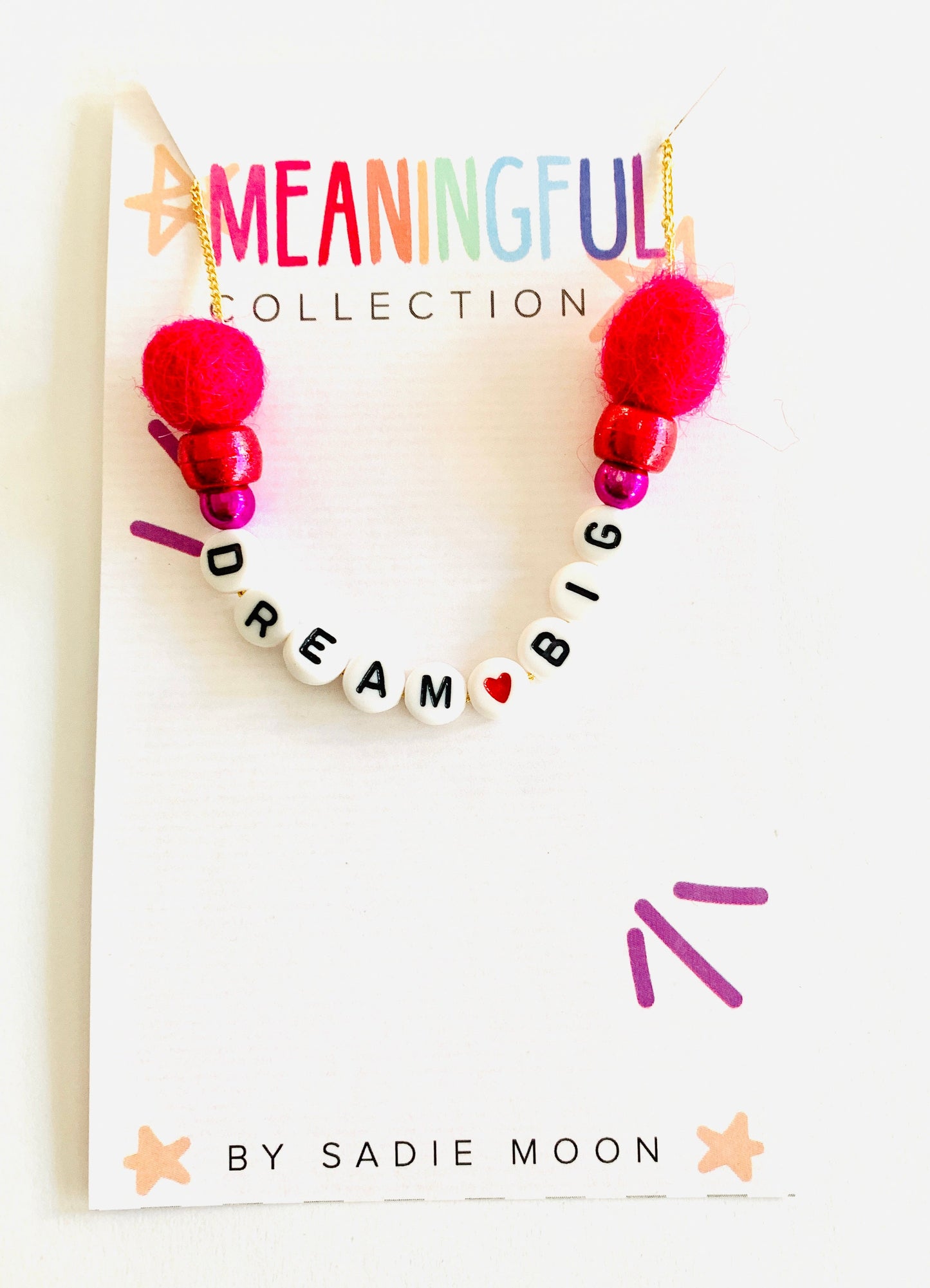 Dream Big Meaningful Pom Pom Necklace