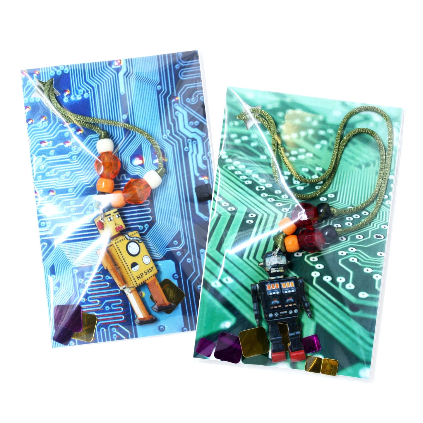 Orange Robot Little Lessons Necklace