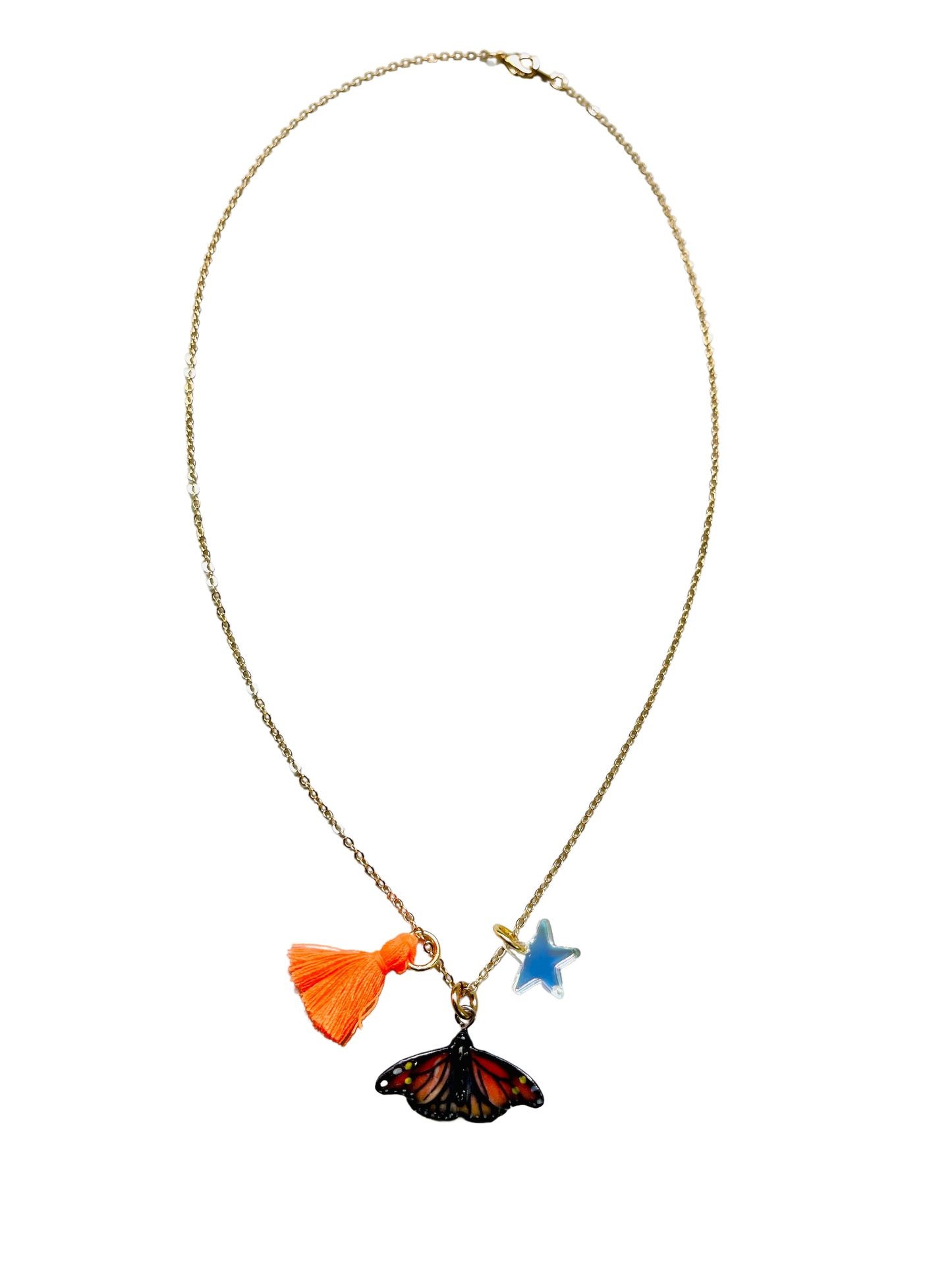 Orange Butterfly Lil' Critters Necklace
