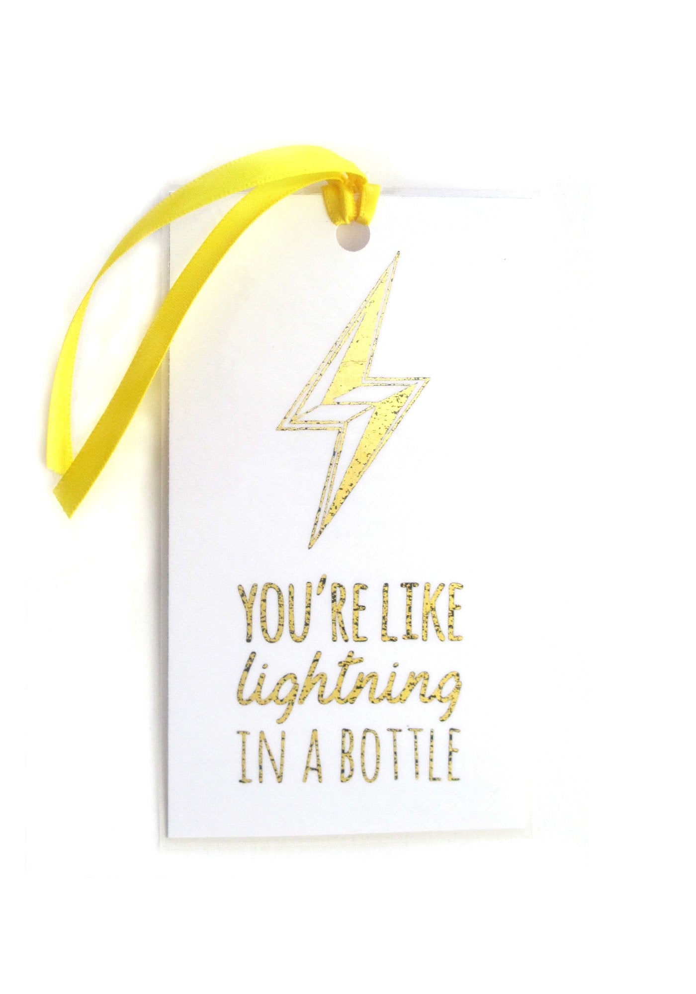 Lightning Bolt Resin Necklace + Bookmark