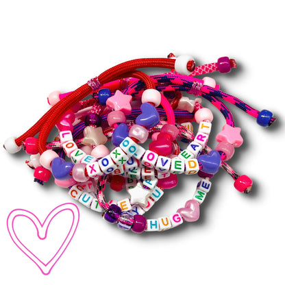 Colorful Love You Beaded Block Bracelet