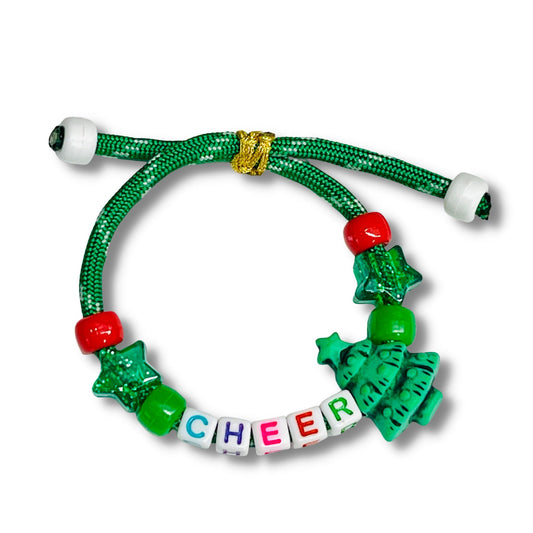 Adjustable Cheer with Tree Paracord Bracelet