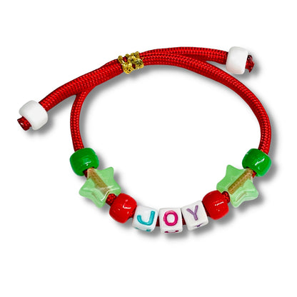Adjustable Joy Beaded Paracord Bracelet