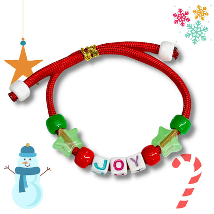 Adjustable Joy Beaded Paracord Bracelet