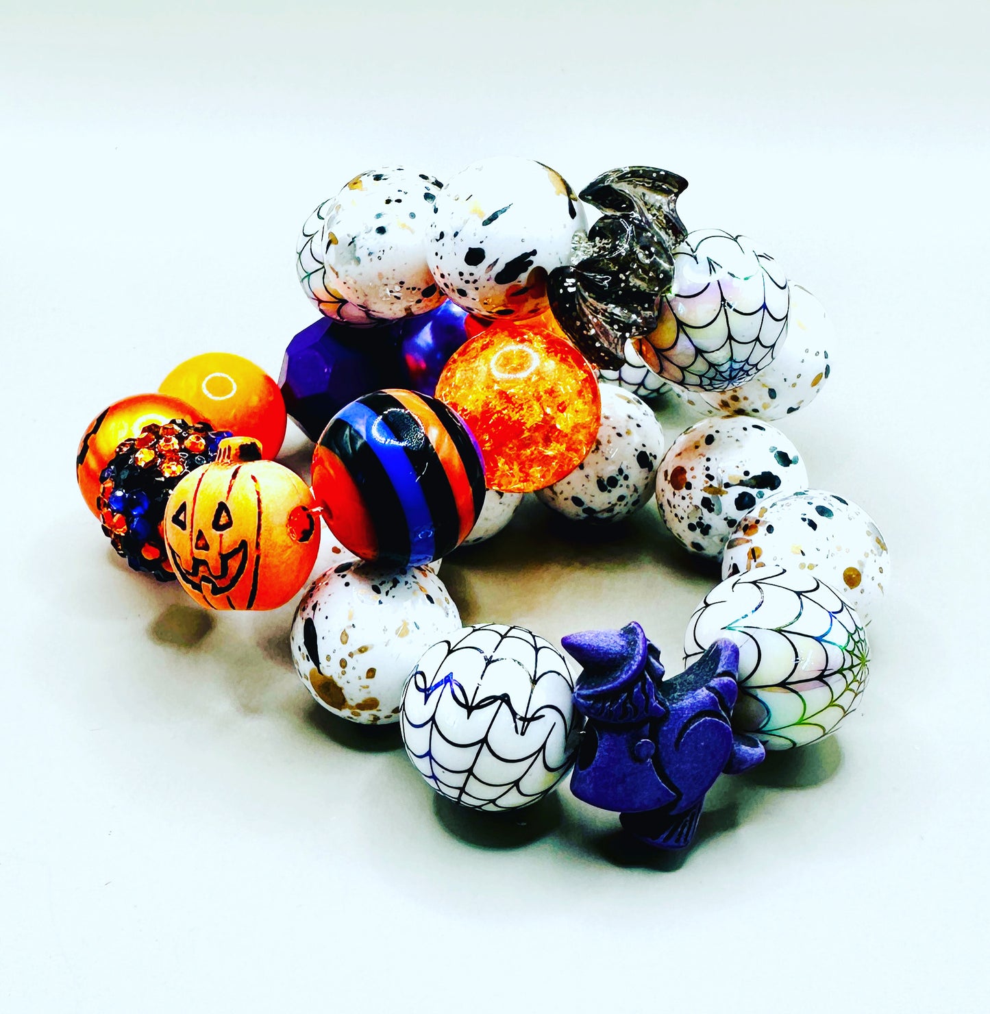 Halloween Witch Bubblegum Bead Bracelet