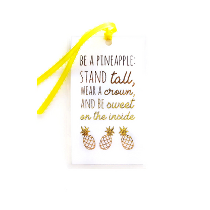 Pineapple Resin Necklace + Bookmark