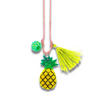 Pineapple Resin Necklace + Bookmark