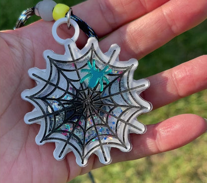 Spider Web Adjustable Halloween Necklace