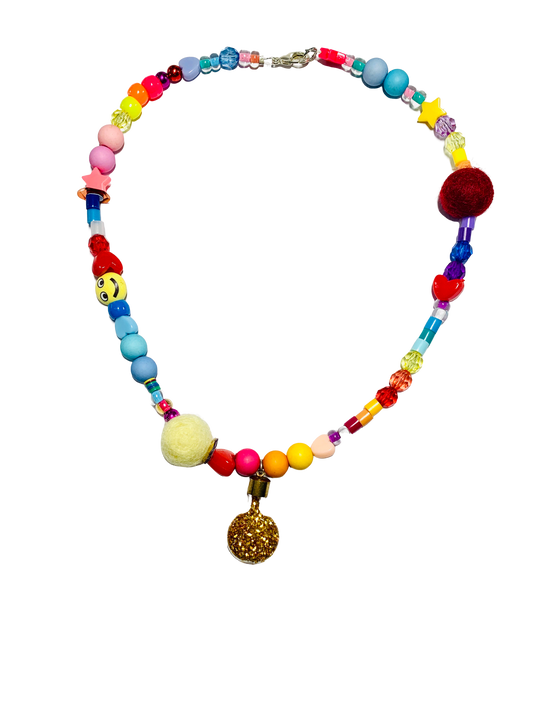 Be Happy Make a Wish Beaded Necklace