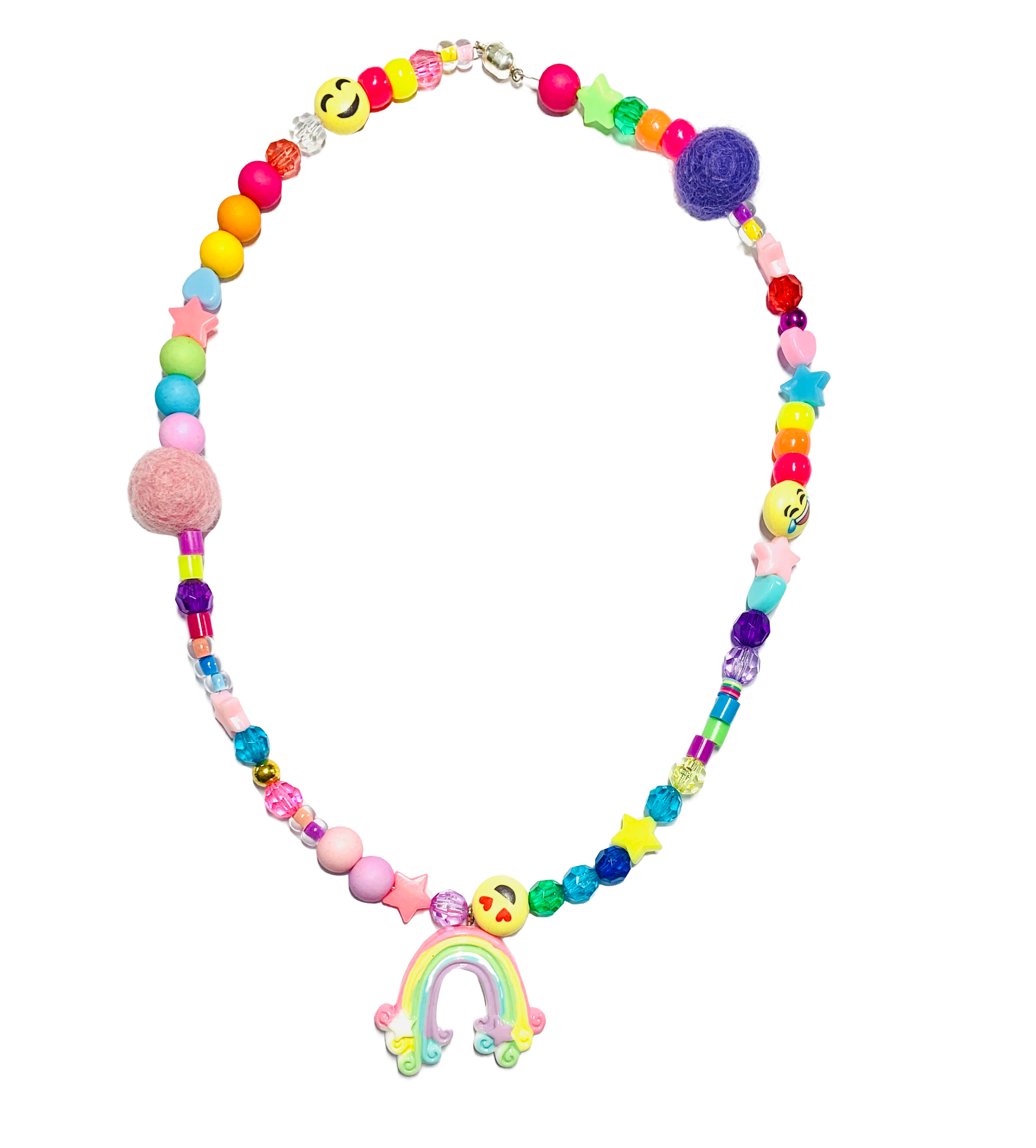Wholesale Rainbow Beads Necklace - Pink Poppy - Fieldfolio