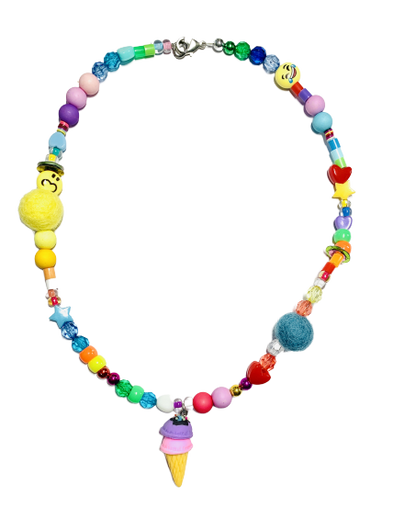 Be Happy Ice Cream Beaded Necklace