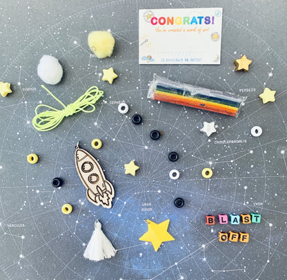 DIY Rocket Ship Necklace Kit