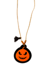 Acrylic Pumpkin 3d Tassel Necklace