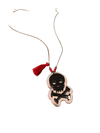 Mirrored Skull and Crossbones 3d Tassel Necklace