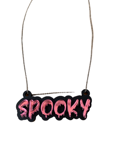 Spooky Mirrored 3d Necklace