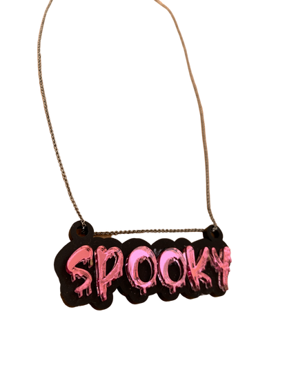 Spooky Mirrored 3d Necklace