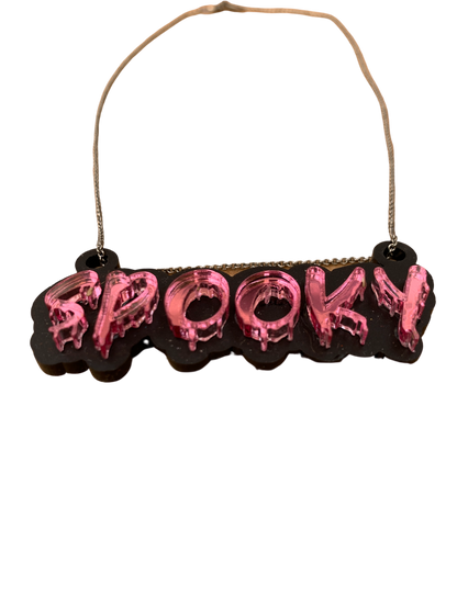 Spooky Mirrored 3d Necklace