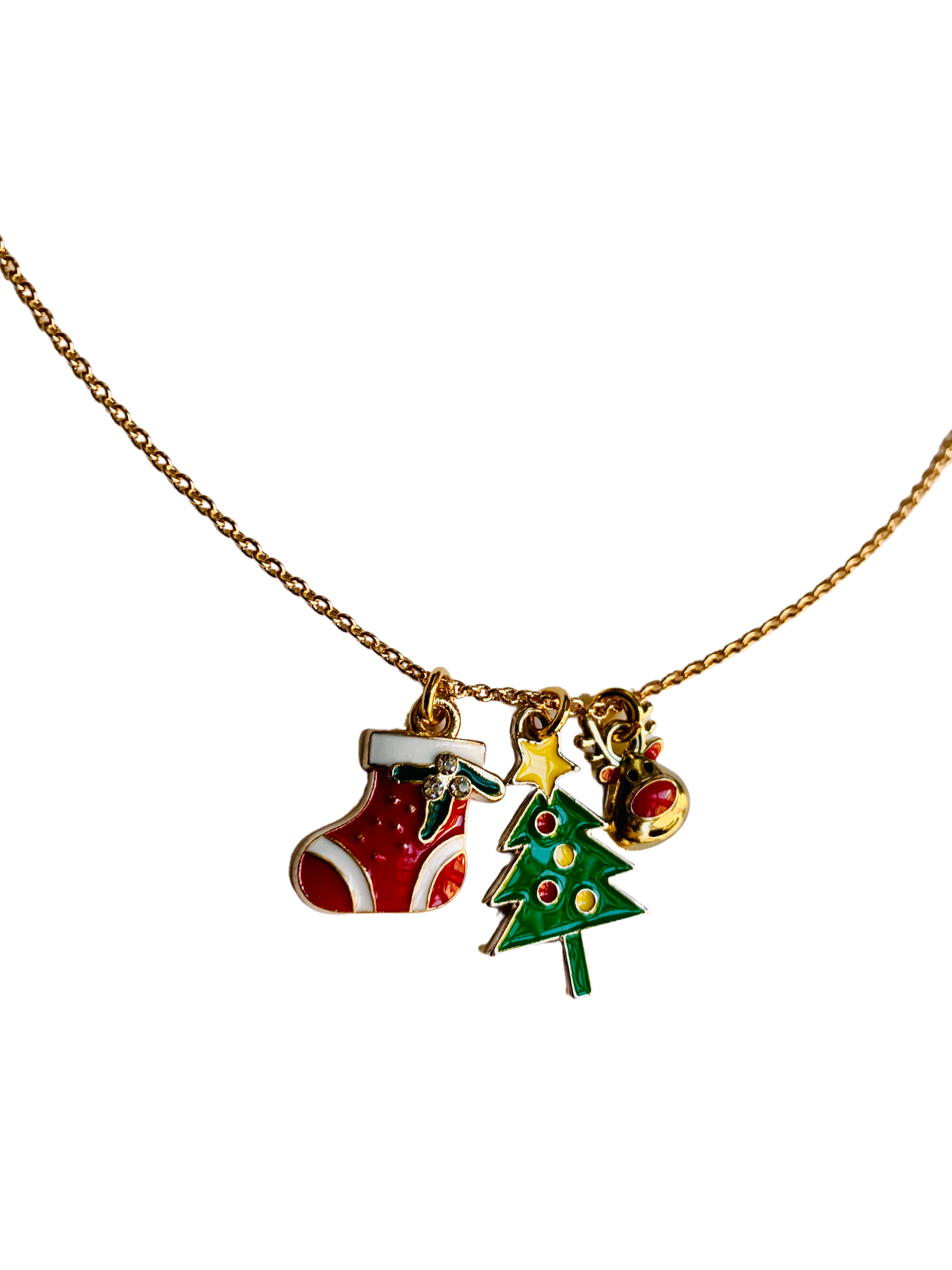 Tree Charm Necklace Holiday Necklace