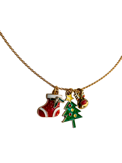 Tree Charm Necklace Holiday Necklace
