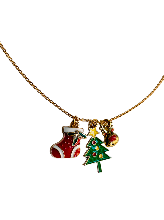 Tree Charm Necklace Holiday Necklace