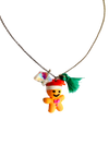 Gingerbread Man Charm Necklace Holiday Necklace