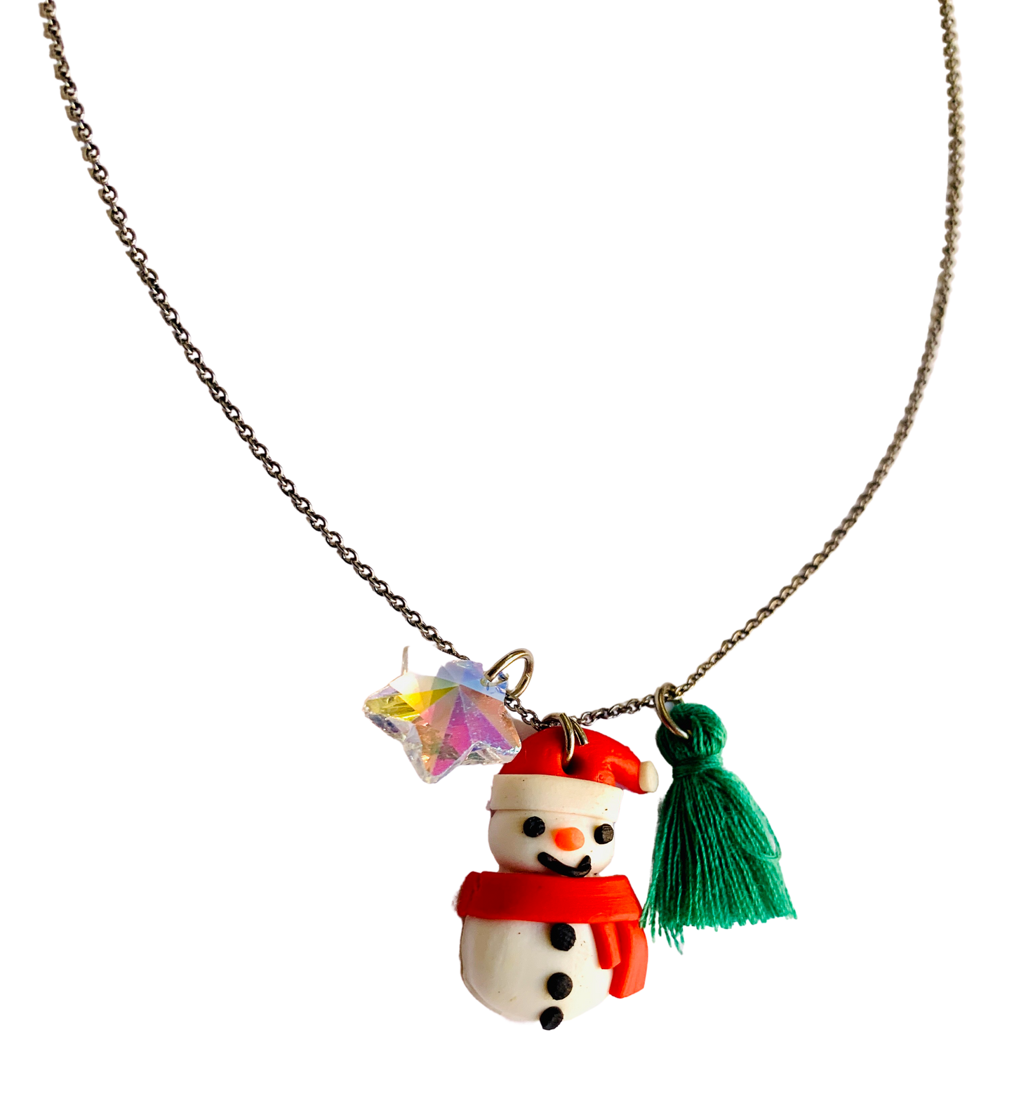 Snowman Necklace Holiday Necklace