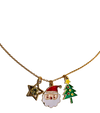 Santa Charm Necklace Holiday Necklace