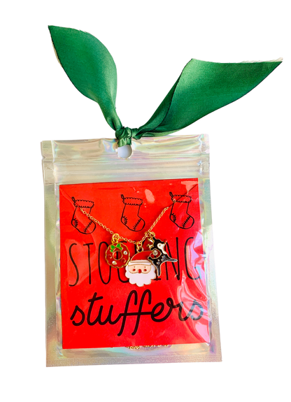 Santa Charm Necklace Holiday Necklace