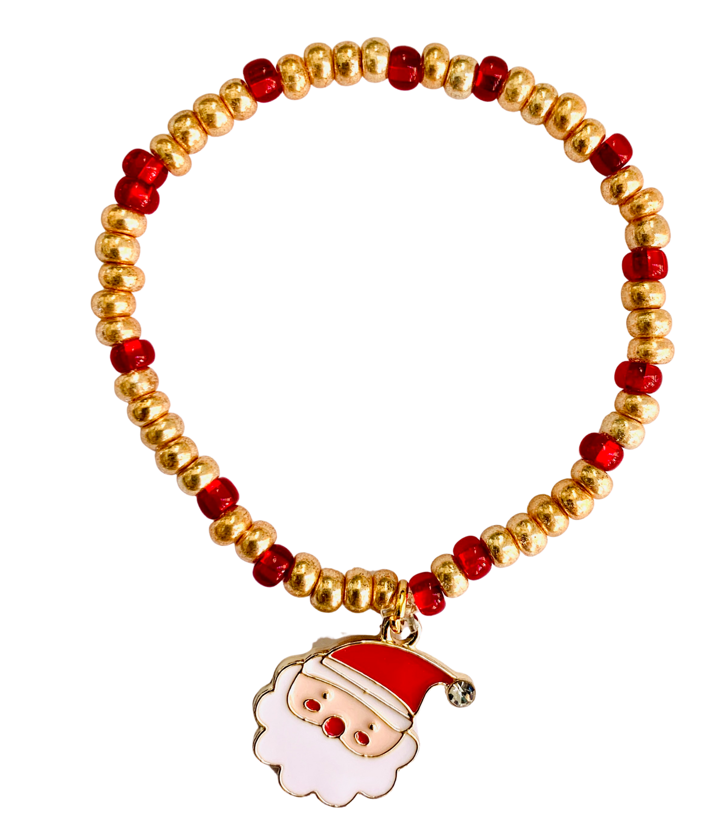 Santa Face Beaded Bracelet