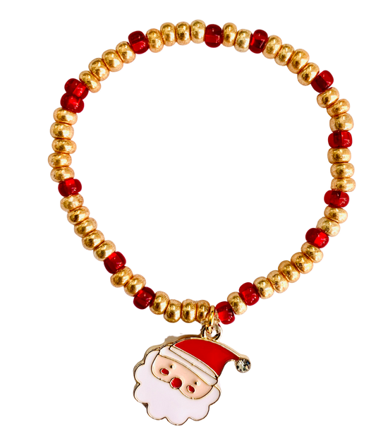 Santa Face Beaded Bracelet
