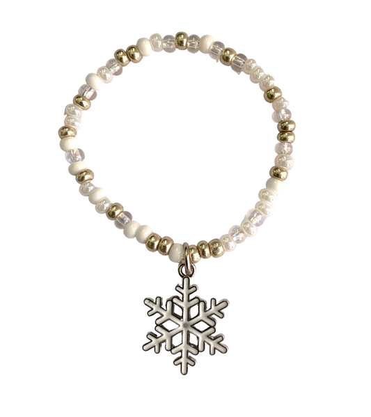 Snowflake Beaded Bracelet