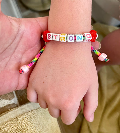 Colorful Strong Beaded Block Bracelet