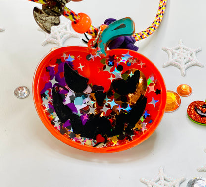 Orange Pumpkin Shaker Necklace