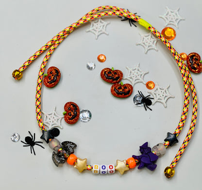 Boo! Corded Adjustable Halloween Necklace