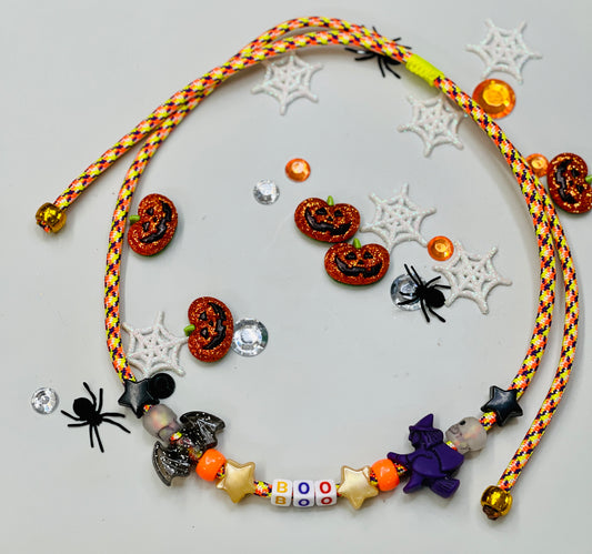 Boo! Corded Adjustable Halloween Necklace