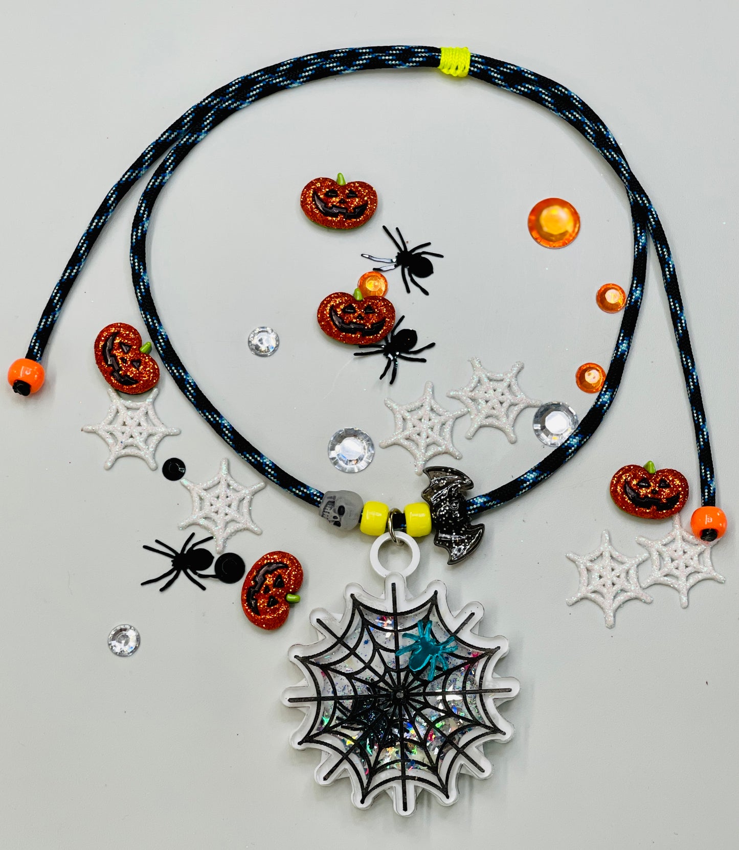Spider Web Adjustable Halloween Necklace