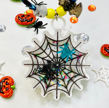 Spider Web Adjustable Halloween Necklace