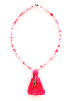 Shoe Wild Roses Custom Charm Tassel Necklace
